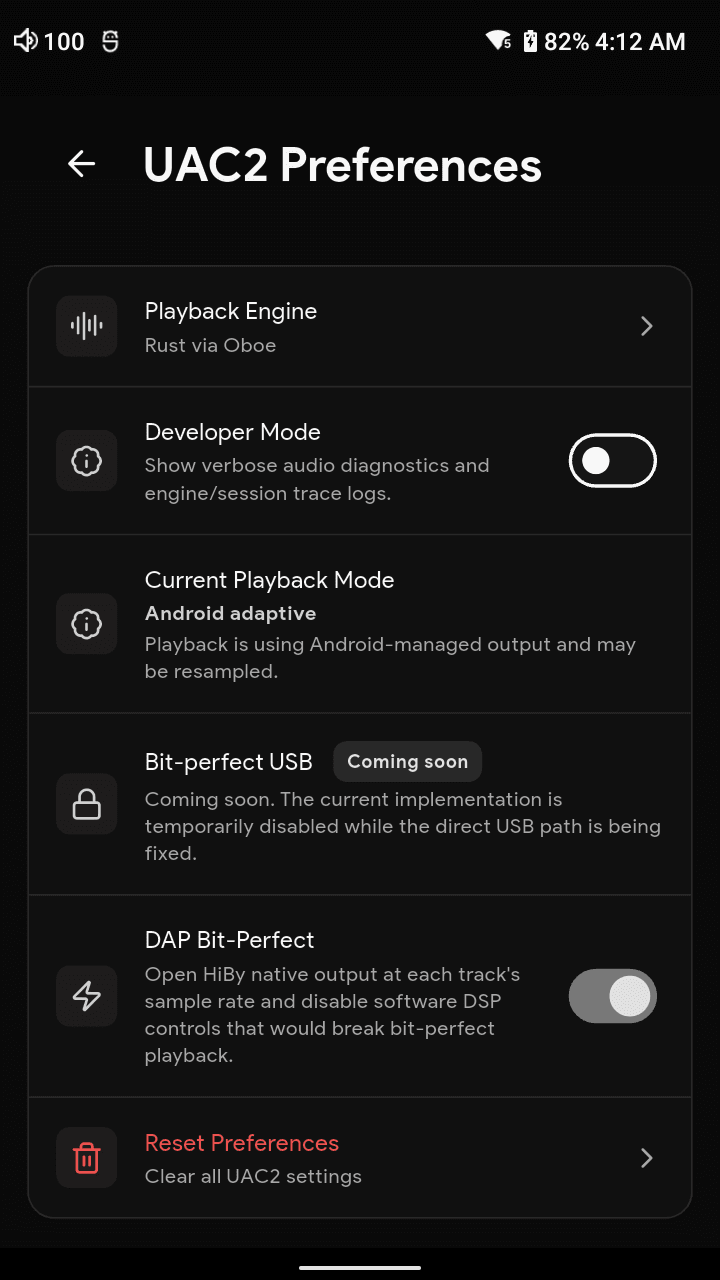 Flick Player now playing screen
